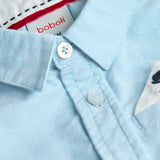 Long sleeve oxford shirt for babies - BCI