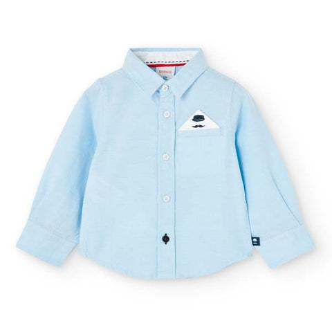 Long sleeve oxford shirt for babies - BCI