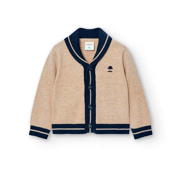 
Cardigan from the Boboli children's clothing line, elegant, with contrasting color finishing ban...
