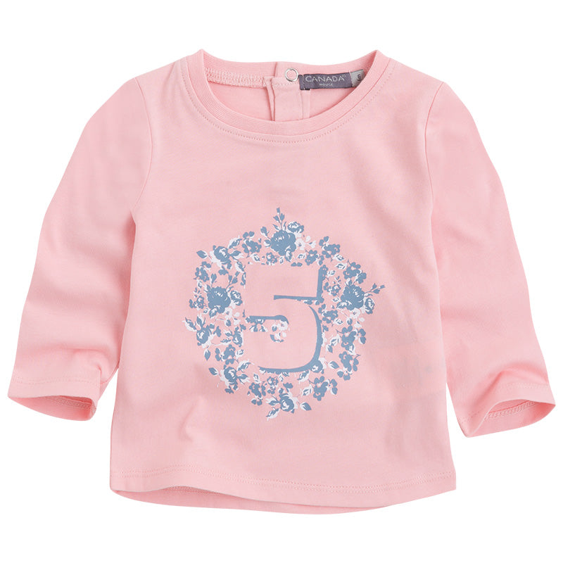 
  Long-sleeved T-shirt by dellal inea Girl's Canada House Clothing with print
  on the daavnti a...