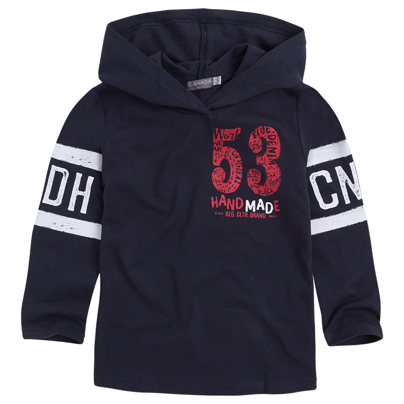 
  Long-sleeved T-shirts from the Canada House Hooded Children's Clothing line
  and colored prin...