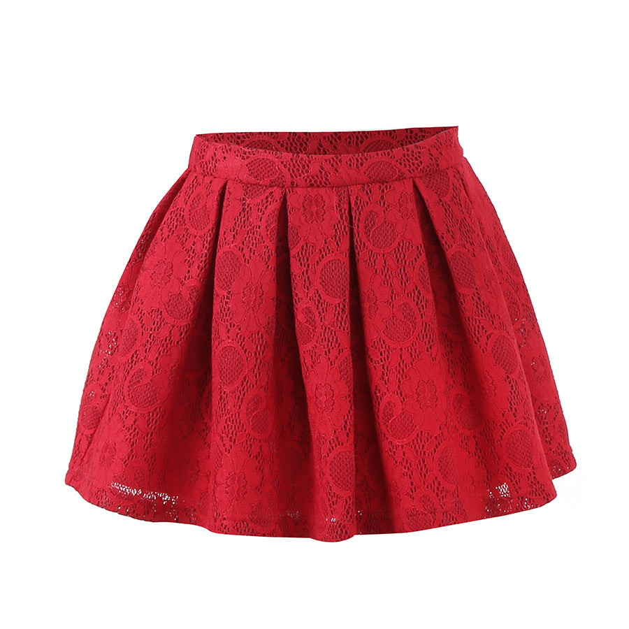 
  Lace skirt from Fracomina Mini girl's clothing line,elegant model
  with flared cut and wide f...
