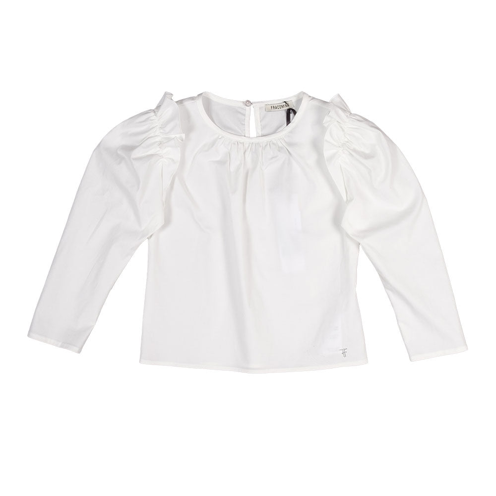 
Shirt from the Fracomina Children's Clothing line, with round neckline, small button on the back...