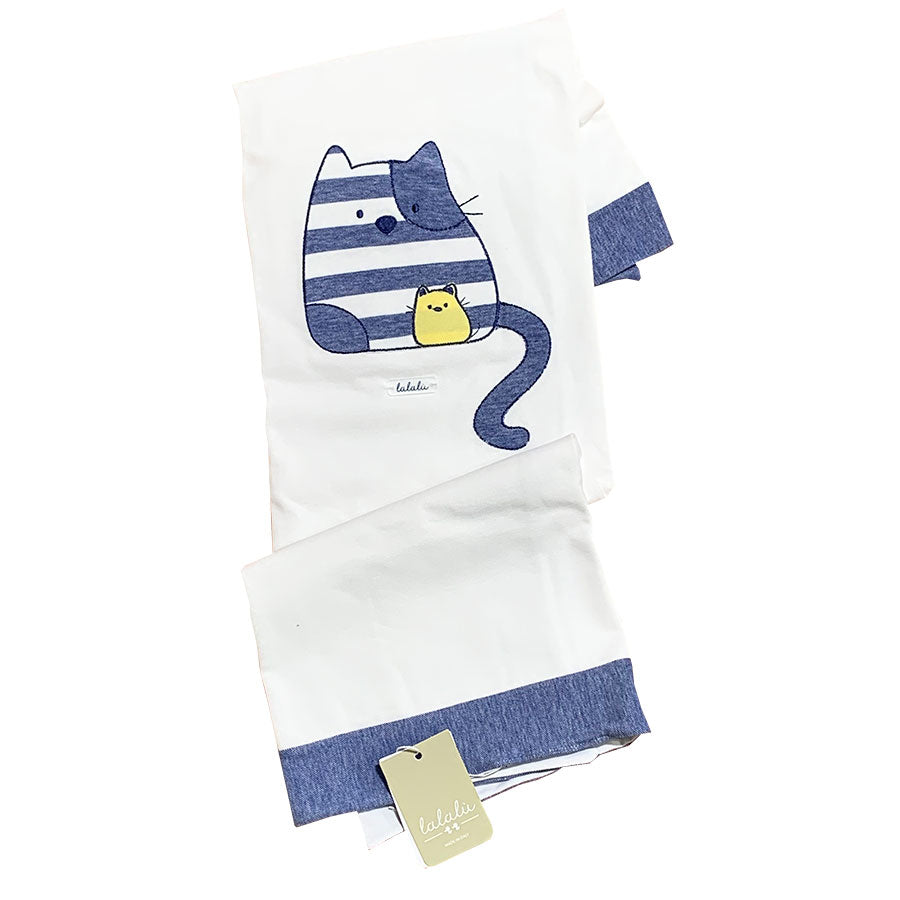 
  Lalalù Children's Line piquet cover with contrasting perimeter band
  of color and application...