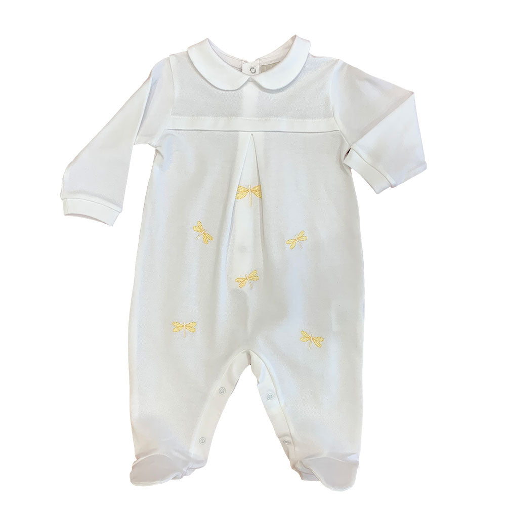 
  Lalalu Baby girl piquet sleepsuit with small embroidery on the front and buttons
  pressure on...