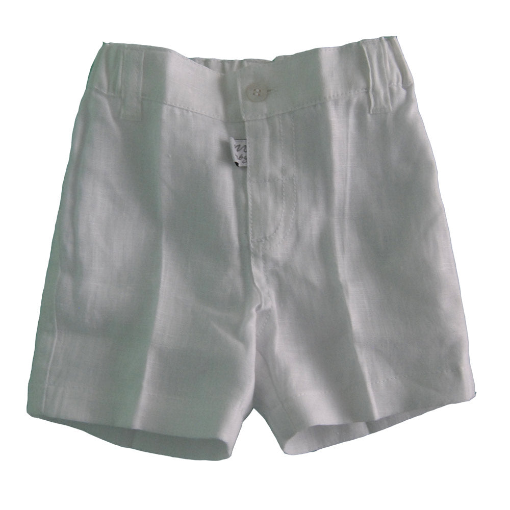 
  Bermuda shorts from the Mirtillo children's clothing line, in solid color linen with belt
  se...
