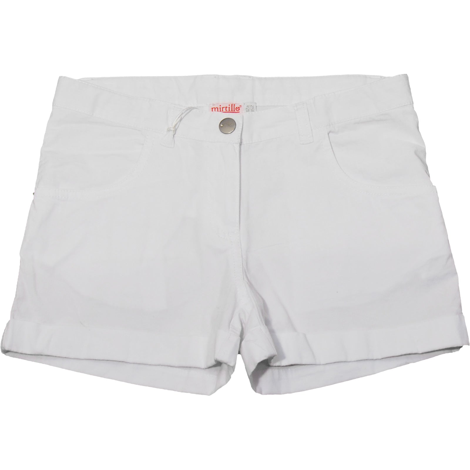 
  Cotton poplin shorts from the girls' clothing line Mirtillo, 4 pockets, embroidery on the back...