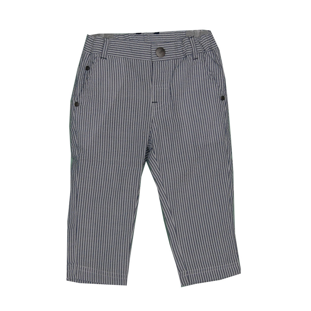 
  Children's clothing line pants Mirtillo. Striped pattern with pockets
  on the sides and fakes...