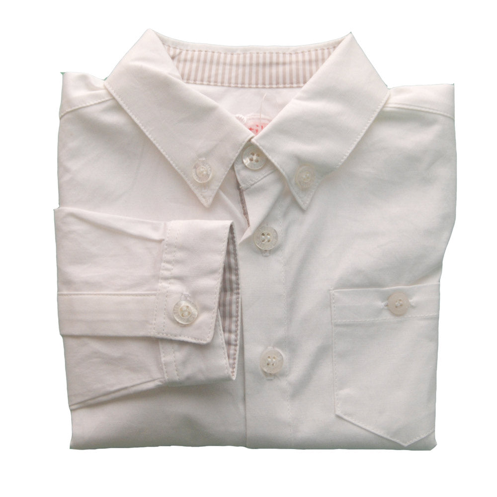 Poplin shirt from the Mirtillo children's clothing line. Solid color with front pocket.&nbsp;
Com...