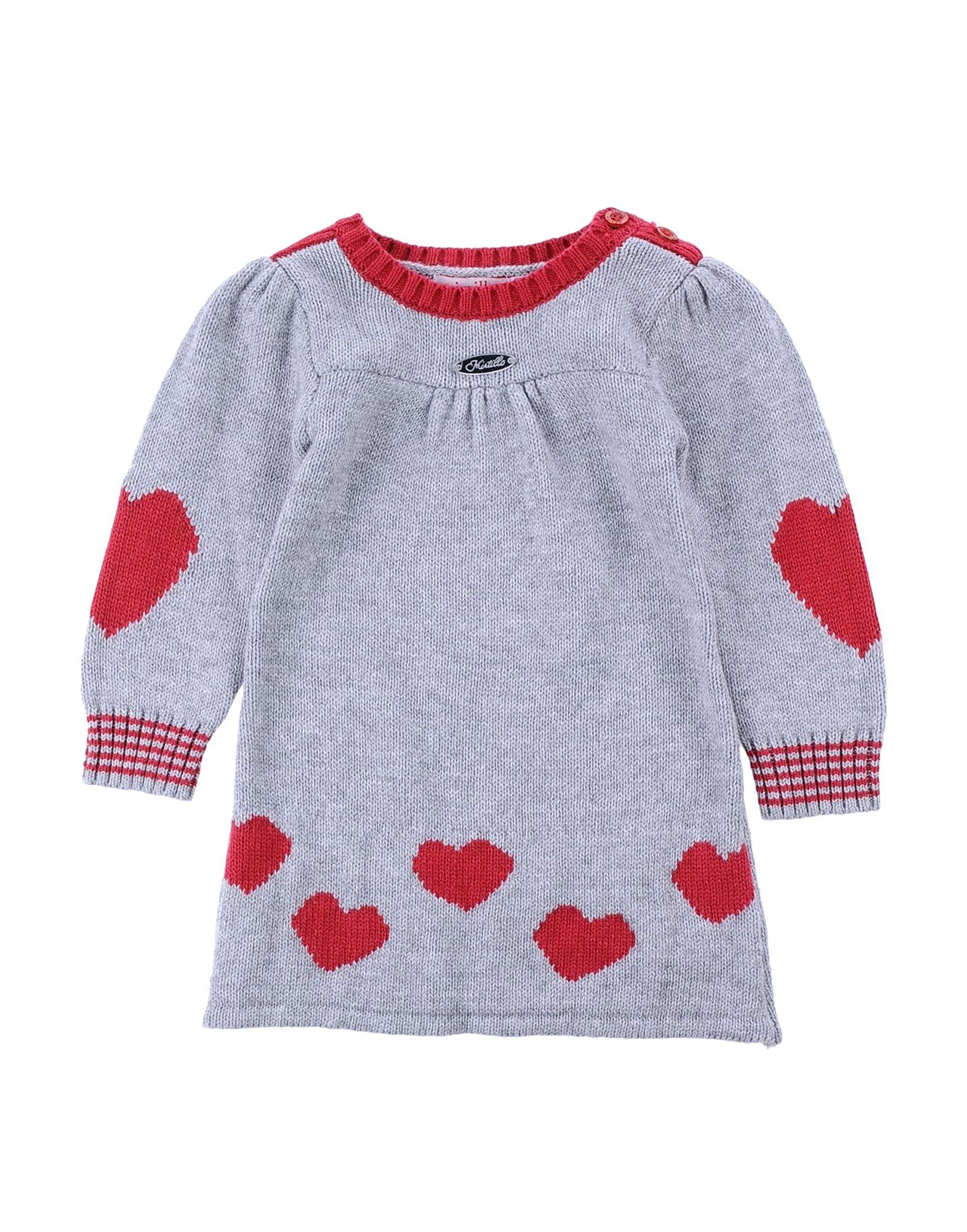 
  Tricot dress of the Mirtillo girl's clothing line, with buttoning on the
  shoulder and heart ...