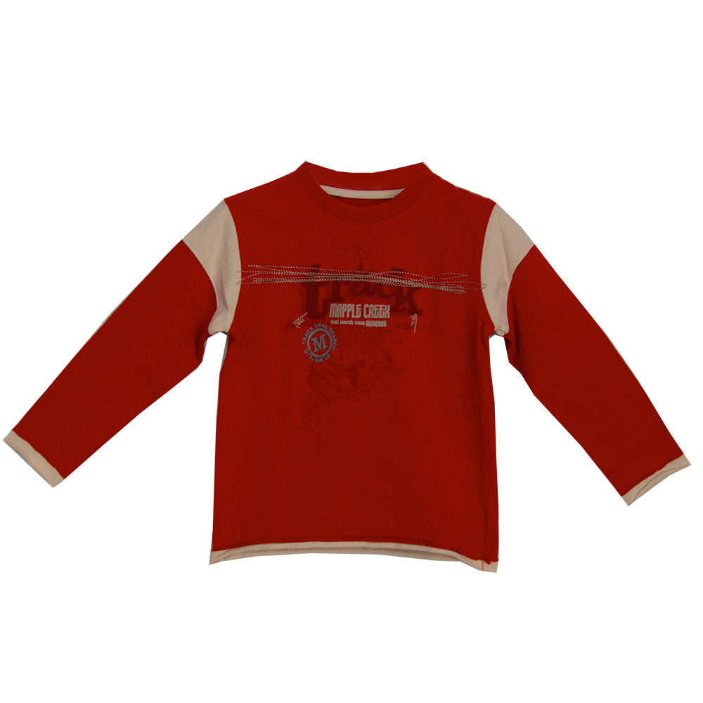 
  T-shirt from the children's clothing line Mirtillo. Solid colour with print on the front.
  Tw...