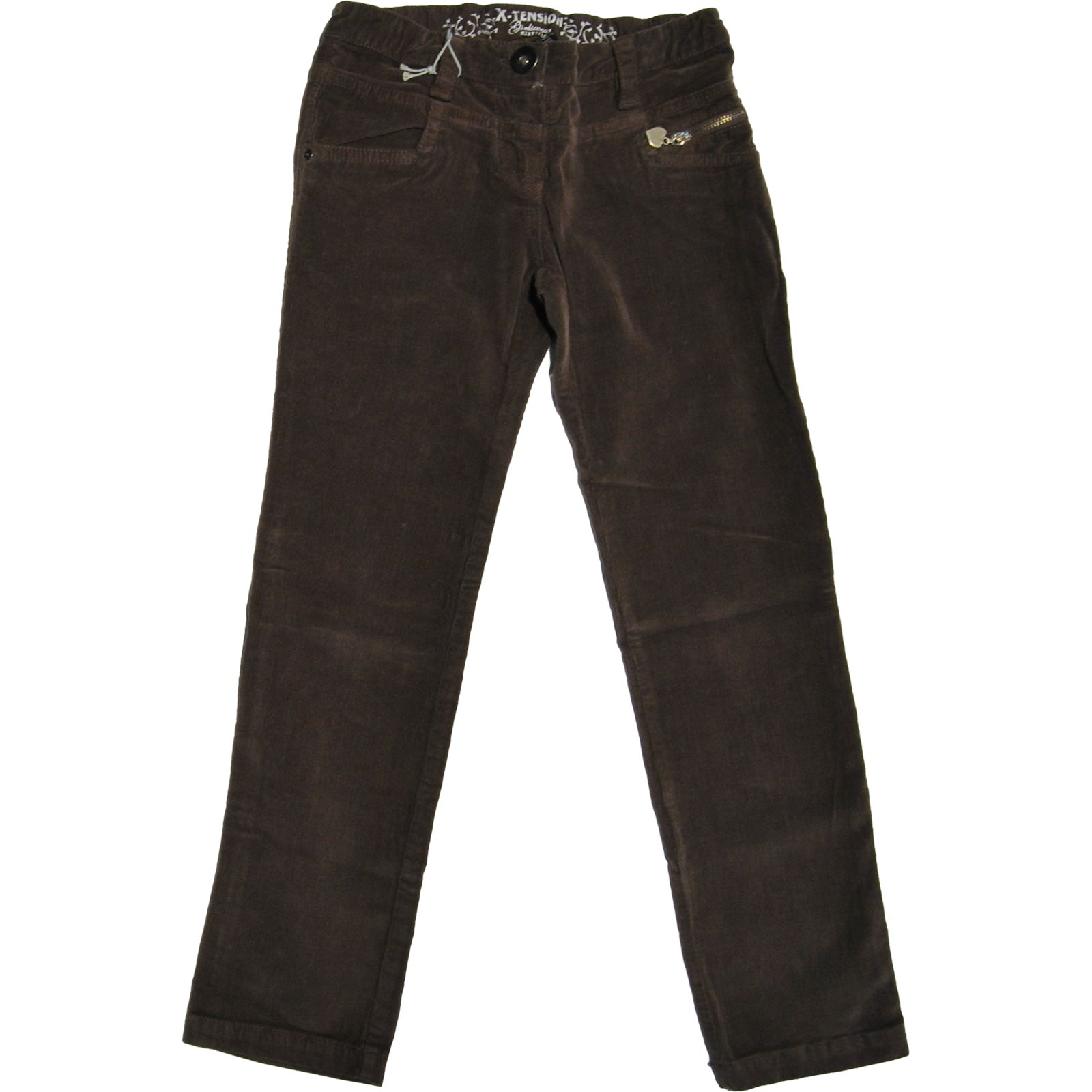 
  Velvet trousers from the girls' clothing line Mirtillo thin ribbed 5 pockets. Adjustable waist...