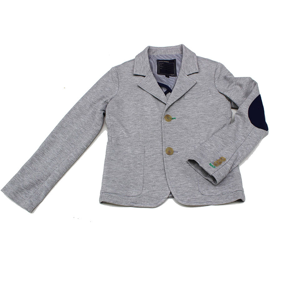 
  Silvian Heach children's clothing line jacket in sporty cut sweatshirt
  with elbow patches. 
...
