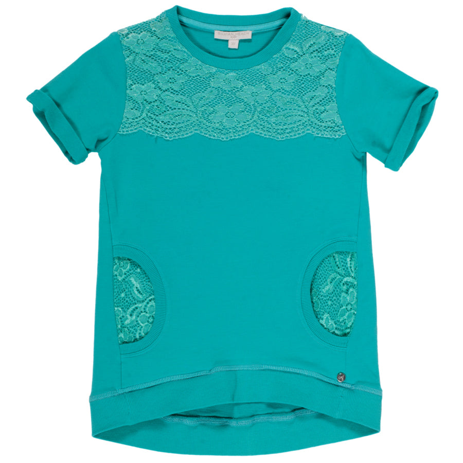 
  Maxi T-Shirt from the Silvian Heach Kids clothing line; short sleeve,
  decorated with lace on...