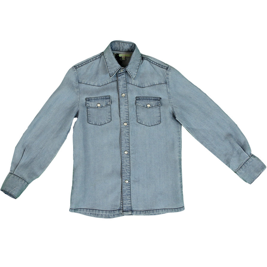 
  Denim shirt from the Silvian Heach Kids clothing line, sporty cut
  with little pockets on the...