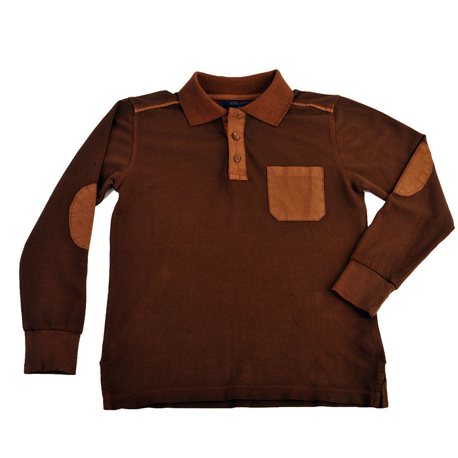 
  Polo shirt from the Silvian Heach Kids clothing line with contrasting fabric elbow patches and...