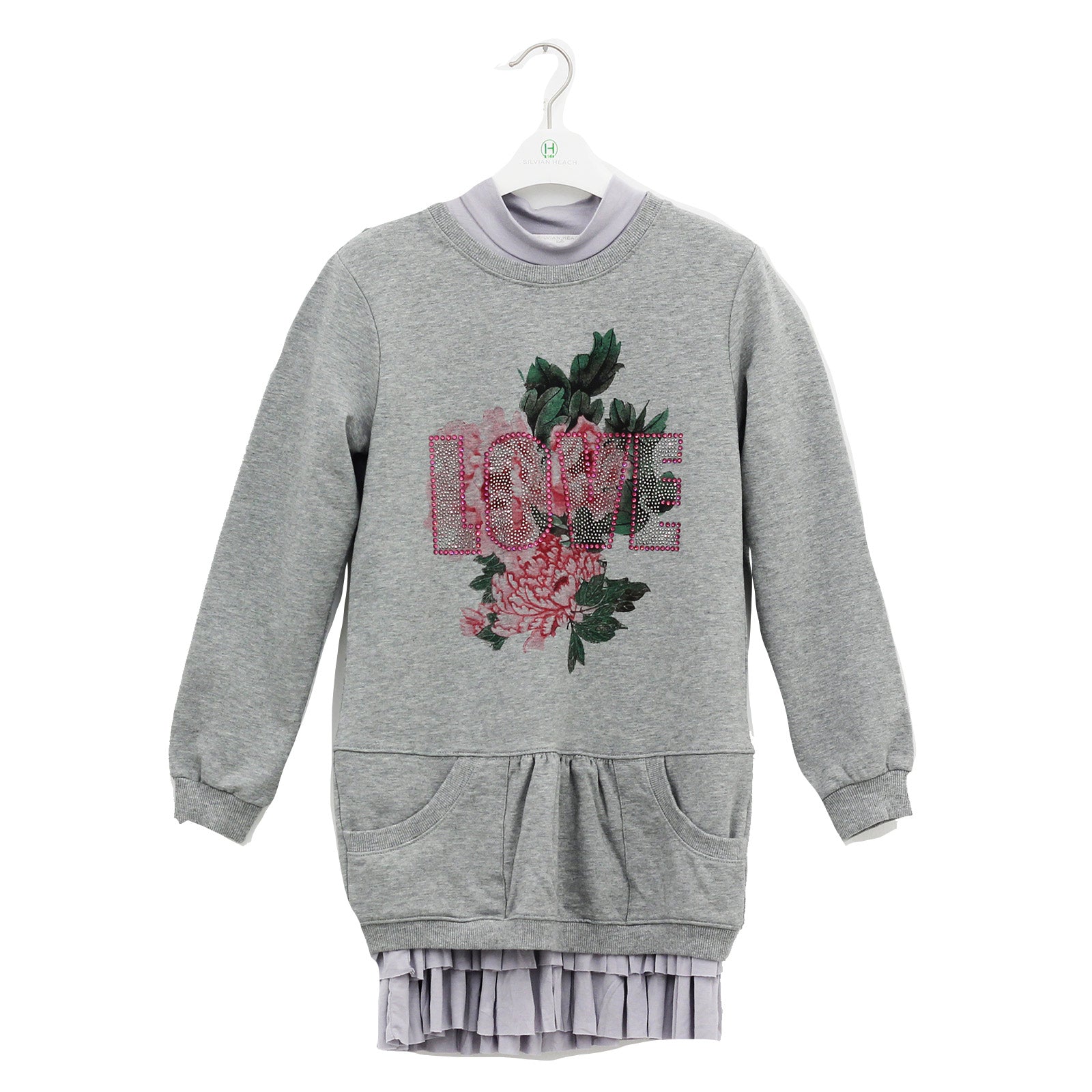 
  Dress from the Silvian Heach Kids clothing line in double layer composed of crew neck sweatshi...