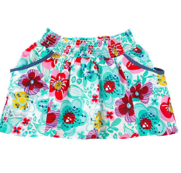 
  Little skirt from the Tuc Tuc girl's clothing line in cotton fabric with elastic waist and sid...