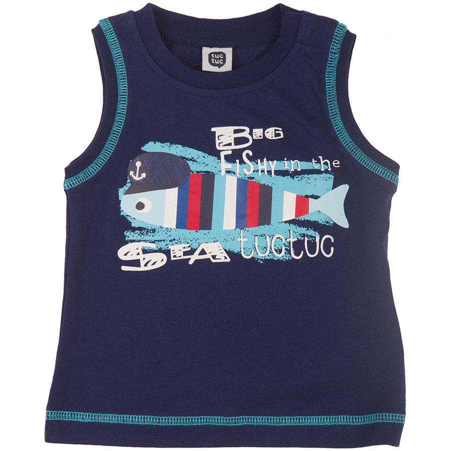 
  Tuc Tuc children's clothing line tank top with contrast stitching of
  color and nice dul prin...