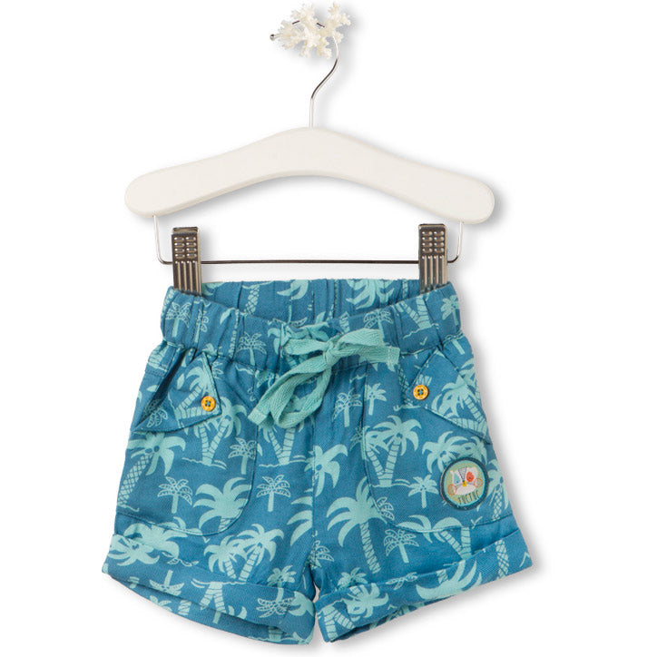 
  Shorts from the Tuc Tuc children's clothing line, with pockets on the front and pattern
  trop...