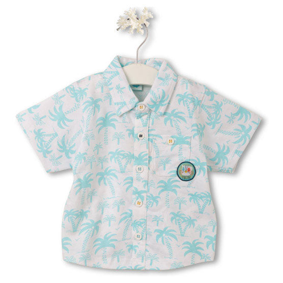 
  Short-sleeved shirt from the Tuc Tuc children's clothing line, with tropical pattern
  in soft...