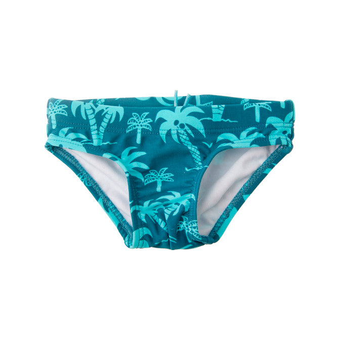 
  Tuc Tuc children's swimwear line briefs, with tropical pattern on the bottom
  blue, laces on ...