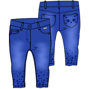 
  Pants Denim from the Tuc Tuc girl's clothing line, with contrasting prints
  black on the bott...