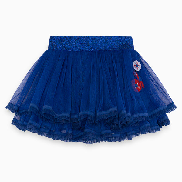 
  Skirt with tulle flounces from the Tuc Tuc girl's clothing line, elasticated in
  life with gl...