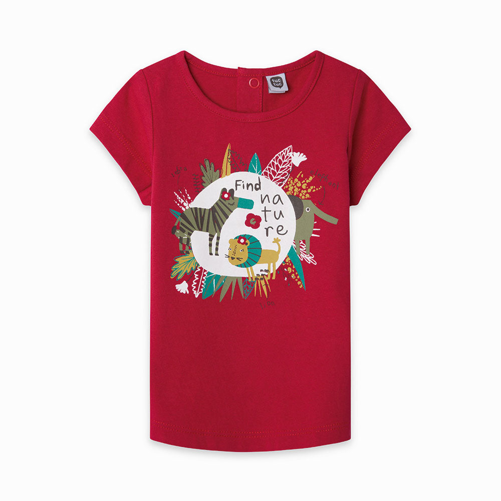 
  T-shirt from the Tuc Tuc Girl's Clothing Line with press-studded boots
  back and multicolor p...