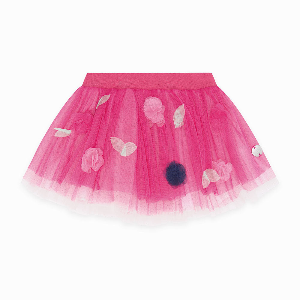 
  Skirt from the Tuc Tuc Girl's Clothing Line with tulle flounces with application
  of small fl...