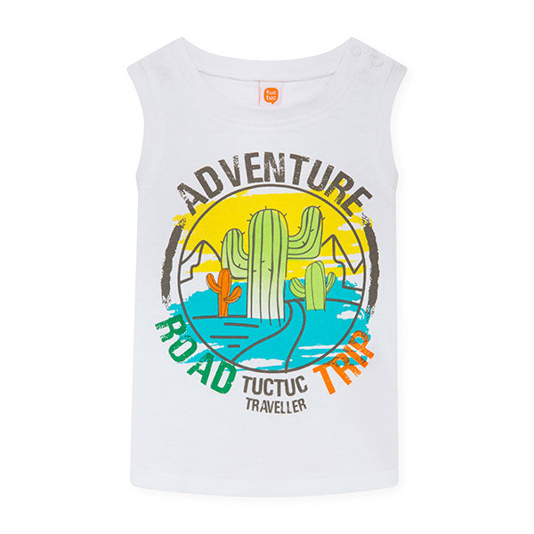 
  Tank top from the Tuc Tuc Childrenswear Line, Funcactus collection, with print
  fluo on the f...