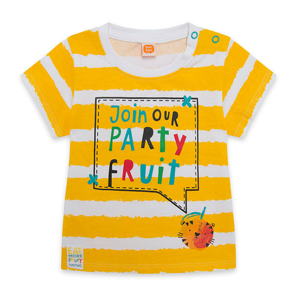 
  T-shirt from the tuc Tuc children's clothing line, Fruitty Time collection, with
  striped pat...