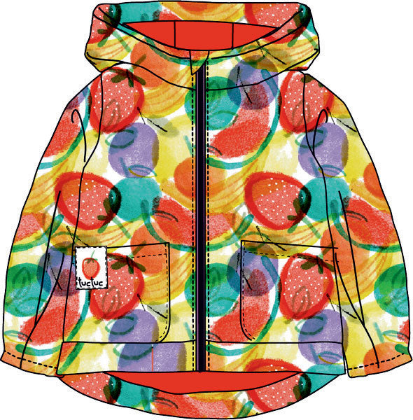 
  Jacket from the Tuc Tuc Girl's Clothing Line, Frutty Time collection, with
  zip and hood clos...