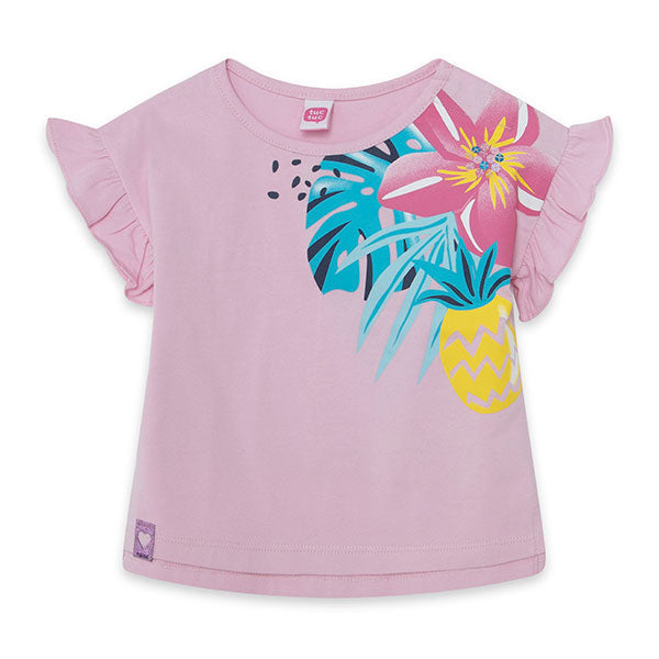
  T-shirt from the Tuc Tuc Children's Clothing line, Tahiti collection. With riccetti
  on the f...