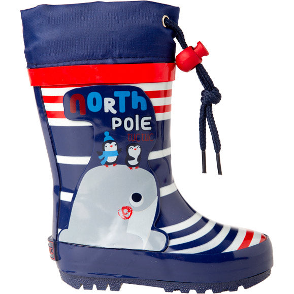 
  Ankle boots from the Tuc Tuc children's clothing line rubberized with stripes
  applied animal...