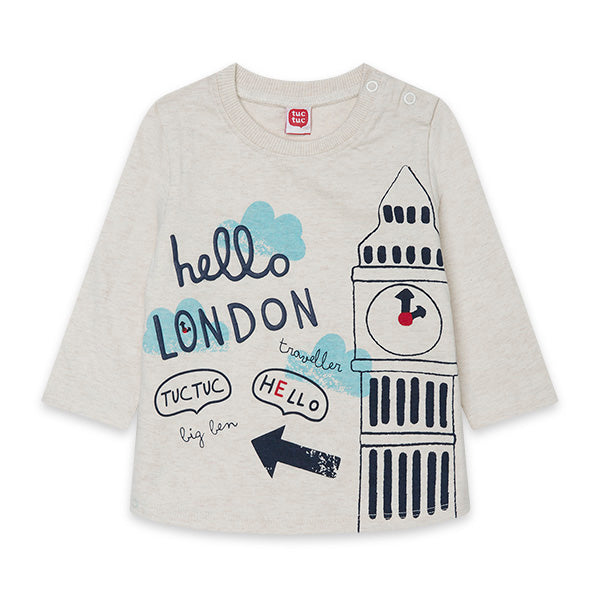 
  T-shirt from the Tuc Tuc children's clothing line, Hello London collection. With
  colorful pr...
