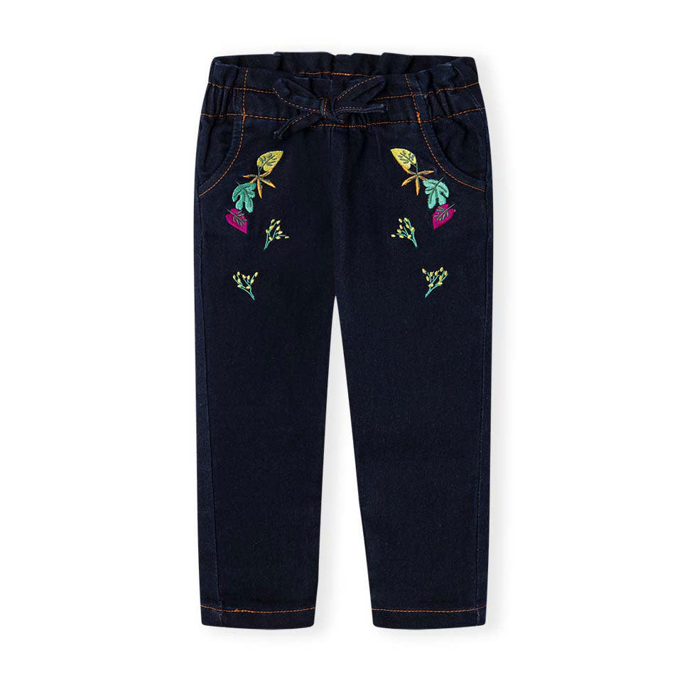 
Denim trousers gathered at the waist from the Tuc Tuc Girls' Clothing line, with turn-ups on the...