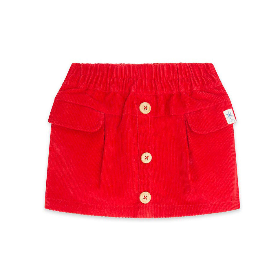 
Corduroy skirt from the Tuc Tuc Girls' Clothing Line, with elastic waistband and fake buttons on...