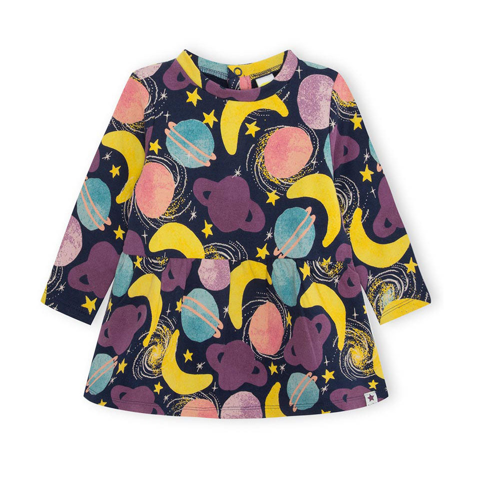 
Dress from the Tuc Tuc Girl's Clothing line, with all-over planets pattern, snap buttons on the ...