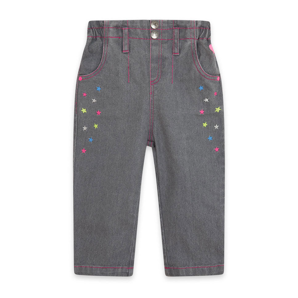 
Denim trousers from the Tuc Tuc Girl's Clothing Line, with a high waist and elasticated waist.

...