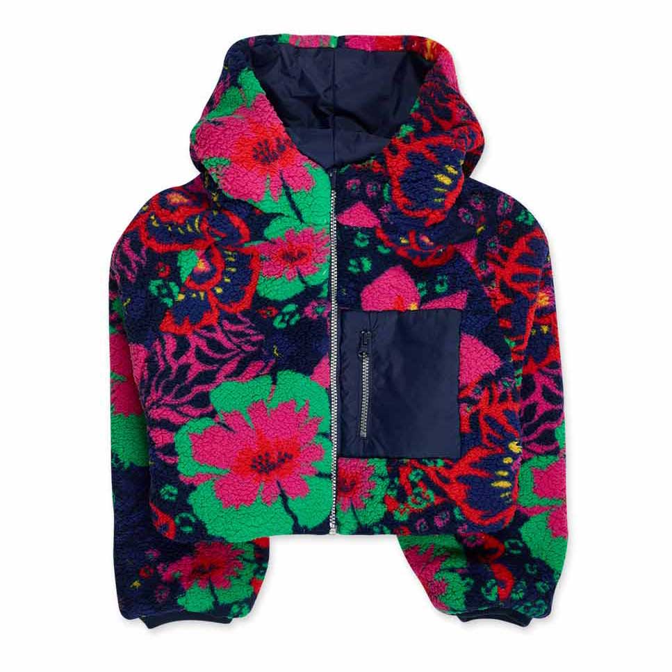 Jacket from the Tuc tuc girls' clothing line, reversible. In waterproof fabric on one side, in mu...