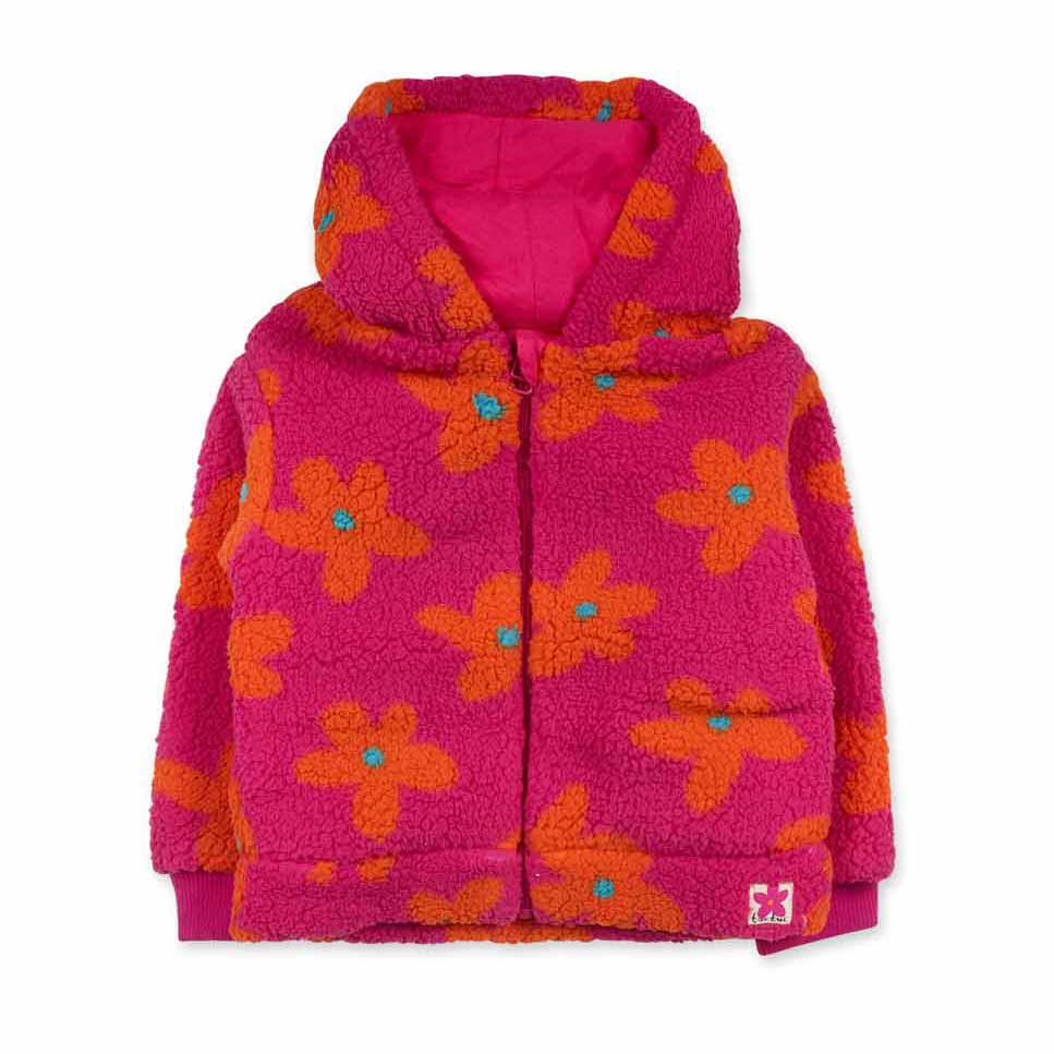 
Jacket from the Tuc Tuc girls' clothing line, with hood, in very soft fleece with a floral patte...