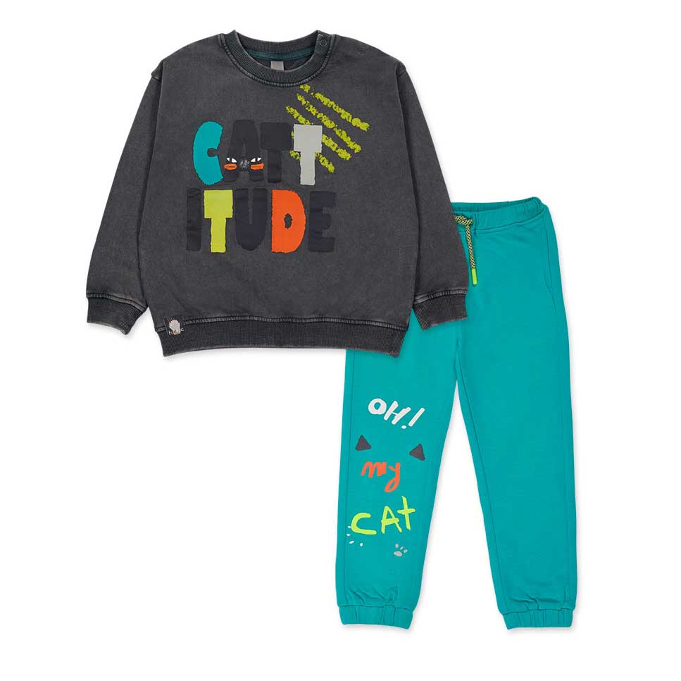 Two-piece set from the Tuc Tuc children's clothing line, with tracksuit trousers and sweatshirt w...